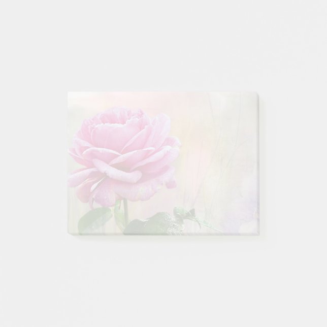 Rose Post-it Klebezettel (Vorderseite)