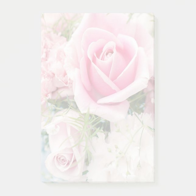 Rose Post-it Klebezettel (Vorderseite)