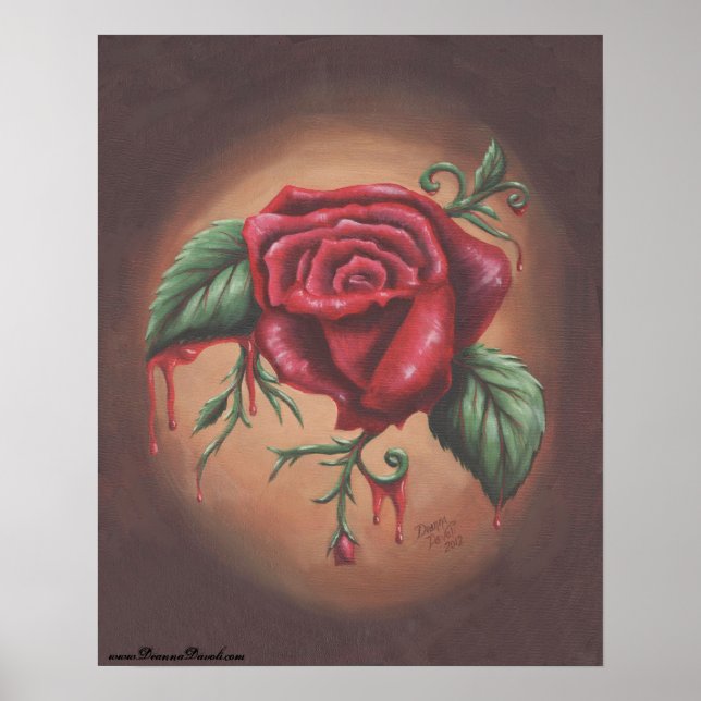 Rose  Poster Rose Art Blume Poster (Vorne)