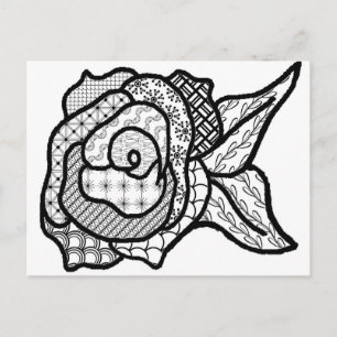 Rose Postkarte