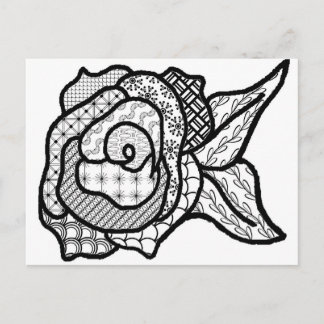 Rose Postkarte