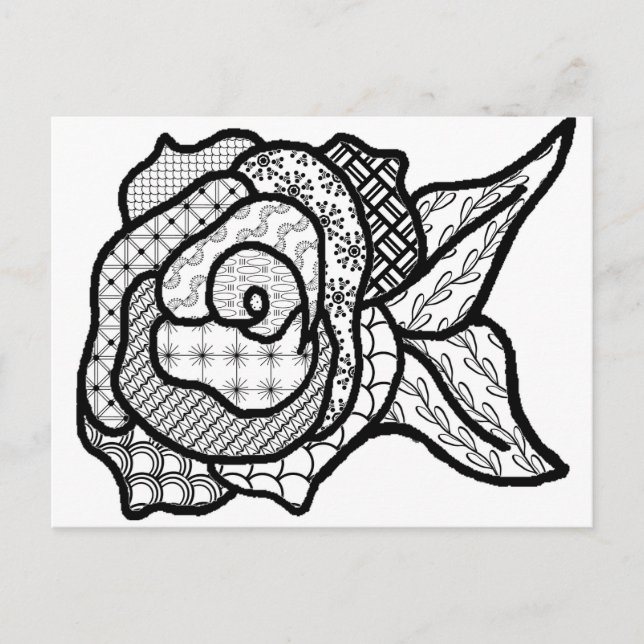 Rose Postkarte (Vorderseite)