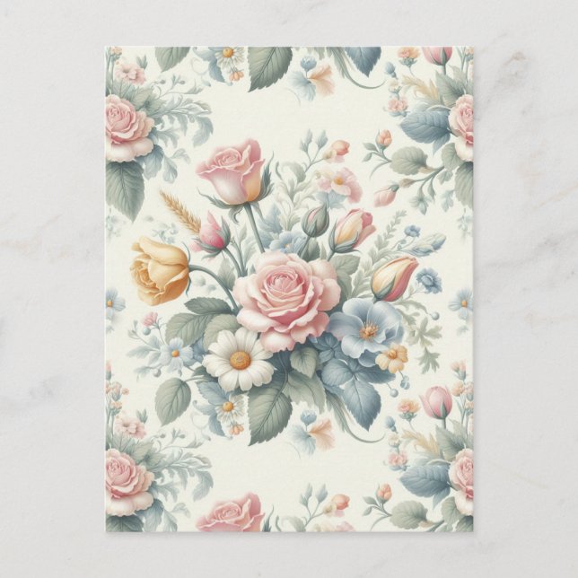 Rose Postkarte (Vorderseite)