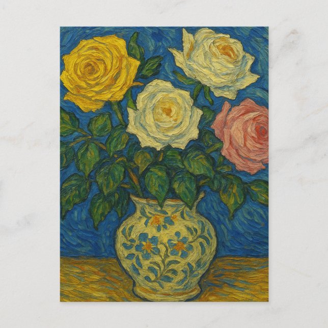 Rose Postkarte (Vorderseite)