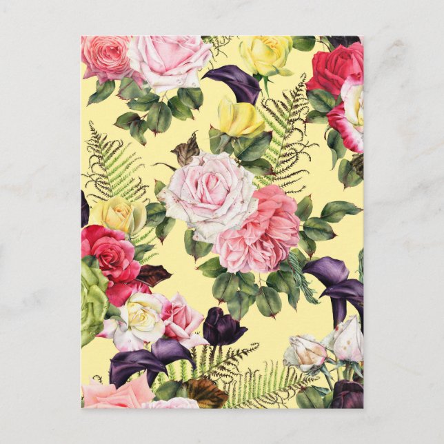 Rose Postkarte (Vorderseite)