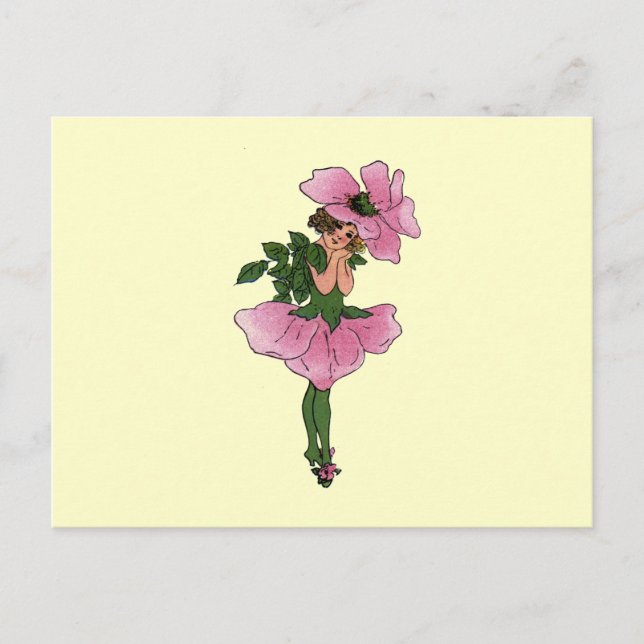 Rose Postkarte (Vorderseite)