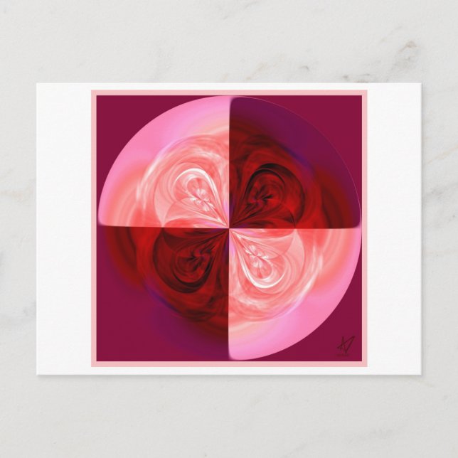 Rose Postkarte (Vorderseite)