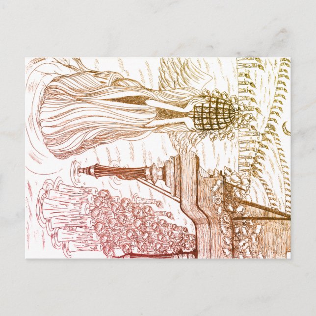 Rose Postkarte (Vorderseite)