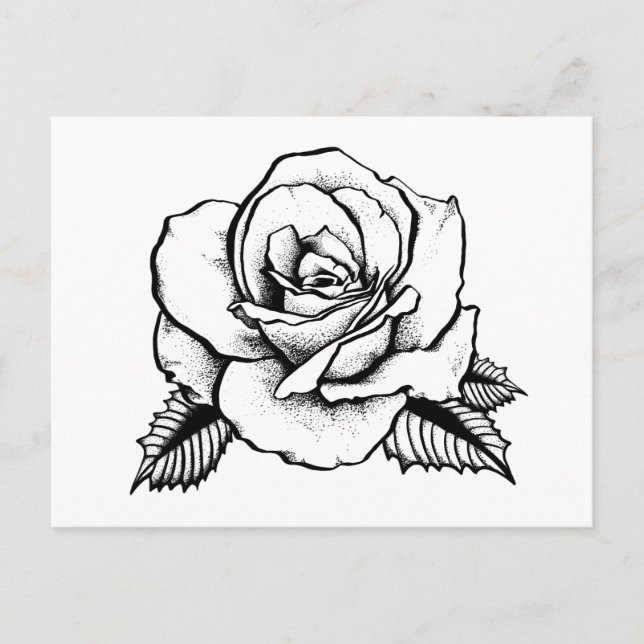 Rose Postkarte (Vorderseite)