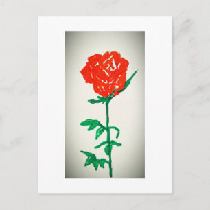 Rose Postkarte