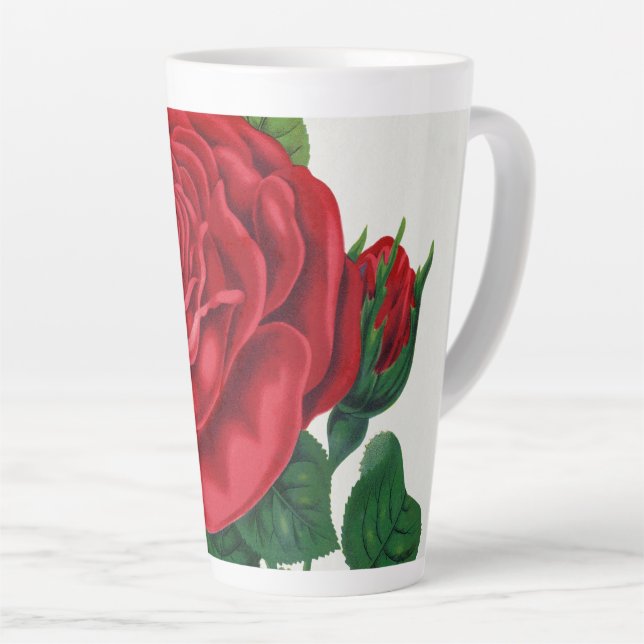 Rose Print Rochester Lithographing and Printing Co Milchtasse (Rechte Ecke)