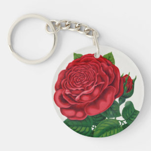 Rose Print Rochester Lithographing and Printing Co Schlüsselanhänger