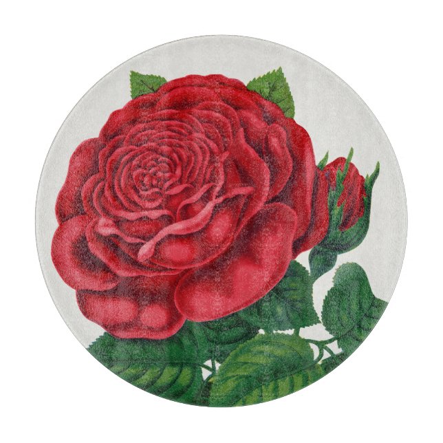 Rose Print Rochester Lithographing and Printing Co Schneidebrett (Vorderseite)
