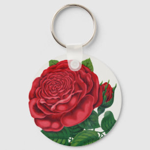 Rose Print Rochester Lithographing und Druckerei C Schlüsselanhänger