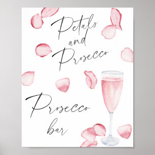 Rose Prosecco-Brautjungfernhochzeit - Prosecco-Bar Poster