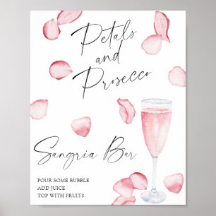 Rose Prosecco Brautparty - Sangria Bar Poster