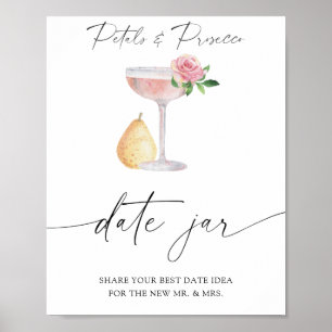 Rose Prosecco - datiert Nacht Ideen. Datum jar bri Poster