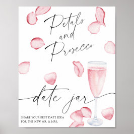 Rose Prosecco - datiert Nacht Ideen. Datum jar bri Poster