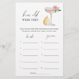 Rose Prosecco - Wie alt waren sie Brautspiel