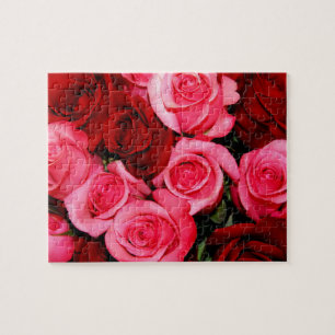 Rose, Puzzle in Rosa und Rot-Puzzle