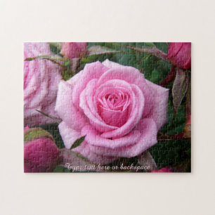 Rose Puzzle Personalisiert Pink Roses Puzzle