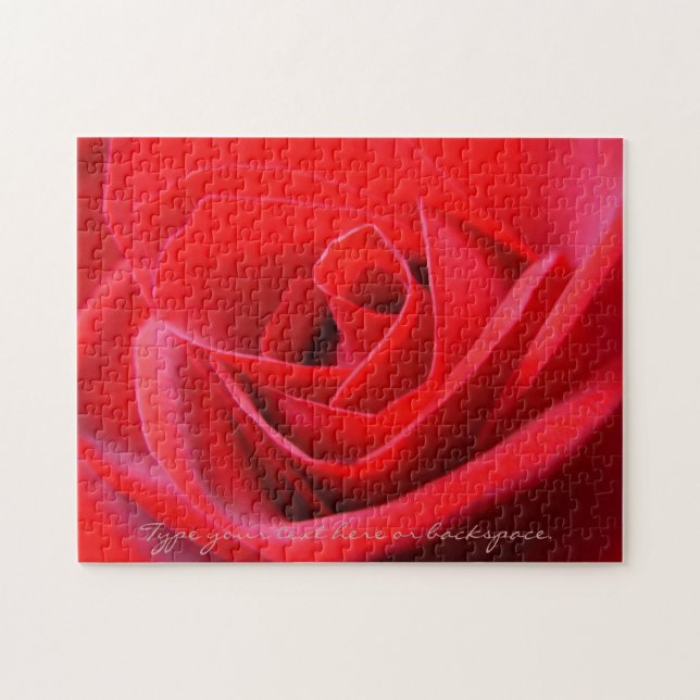 Rose Puzzle Personalisierte Rote Rose Puzzles (Horizontal)