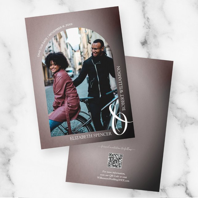 Rose QR Code Foto Hochzeit Save The Date (Von Creator hochgeladen)