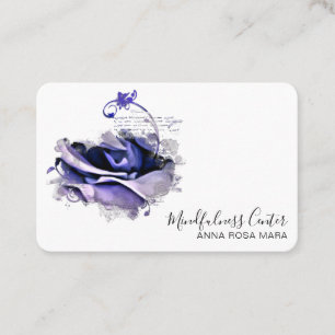 *~* ROSE QR-Meditation Reiki Yoga Florale Blume Visitenkarte