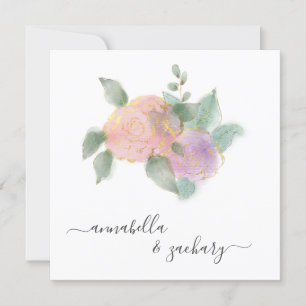 *~* ROSE QR RSVP Gold Glitter - AR12 Hochzeits Ein Einladung