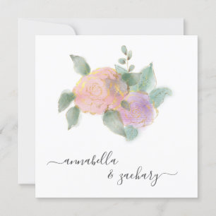 *~* ROSE QR UAWG Gold Glitzer - AR12 Hochzeit Einladung