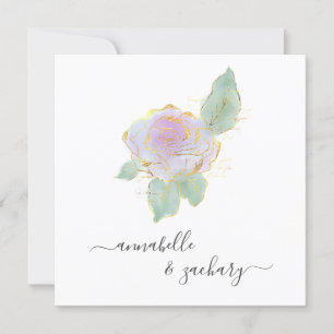 *~* ROSE QR UAWG Gold Glitzer AR12 Wedding Invita Einladung