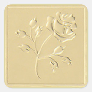 Rose Quadratischer Aufkleber