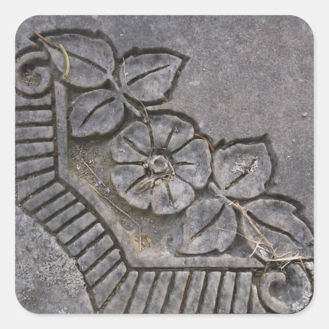 Rose Quadratischer Aufkleber (Vorderseite)