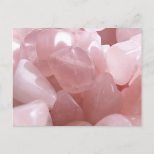 Rose Quarts spirituelle rosa Liebe Kristall Postka Postkarte
