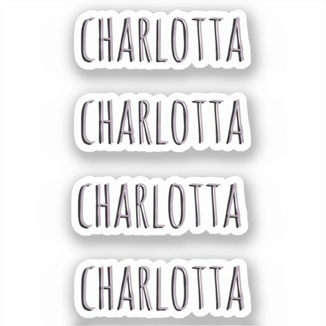 Rose Quartz | 3D Personalisierter Name Aufkleber (Vorderseite)