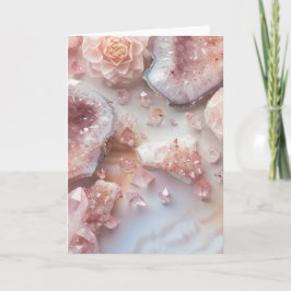 Rose Quartz Crystal | Love Stone Pink  Photo Card Karte