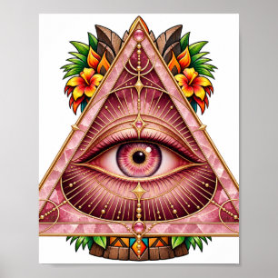 Rose-Quartz-Dreieck-Poster Poster