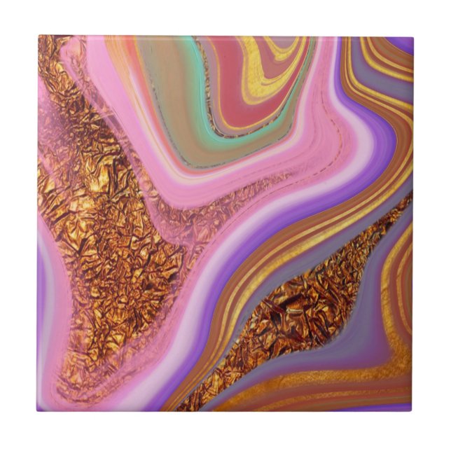 Rose Quartz Flow Fliese (Vorderseite)