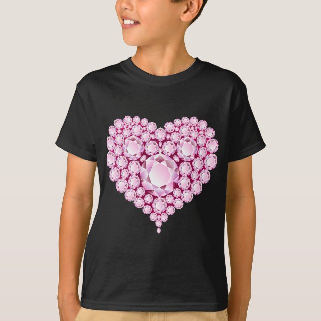 Rose Quartz Heart Gems T-Shirt (Vorderseite)