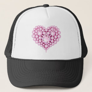 Rose Quartz Heart Gems Truckerkappe