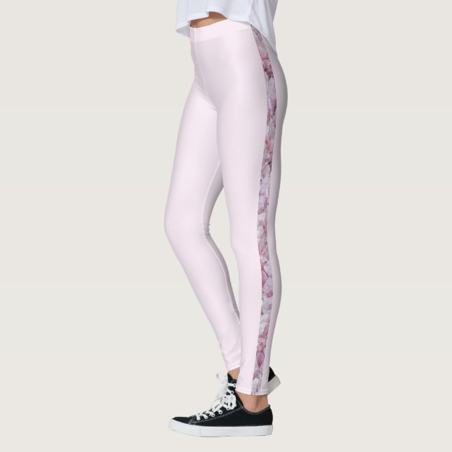 Rose Quartz Pastel Pink Grau Moderner Weiblicher C Leggings (Links)