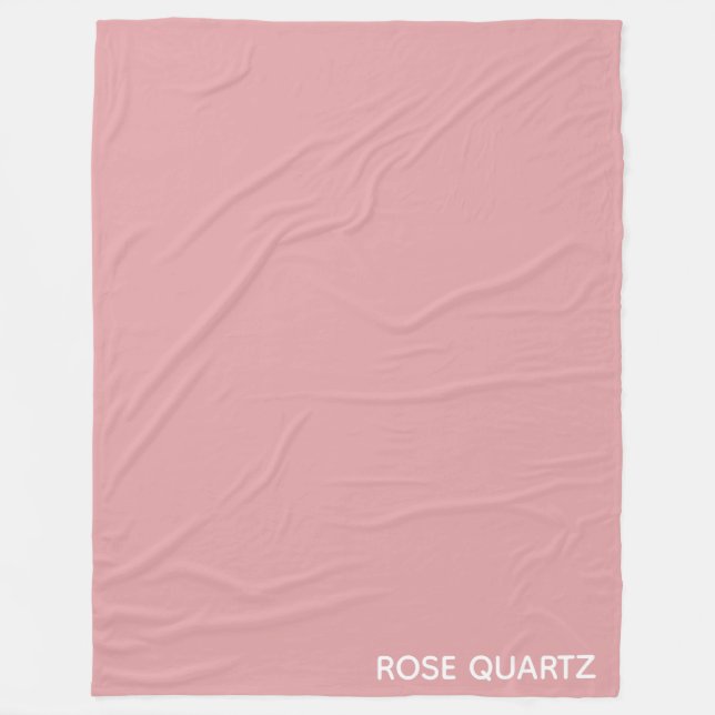 Rose Quartz rosa Farbname Fleecedecke (Vorderseite)