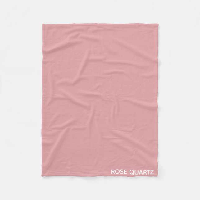 Rose Quartz rosa Farbname Fleecedecke (Vorderseite)