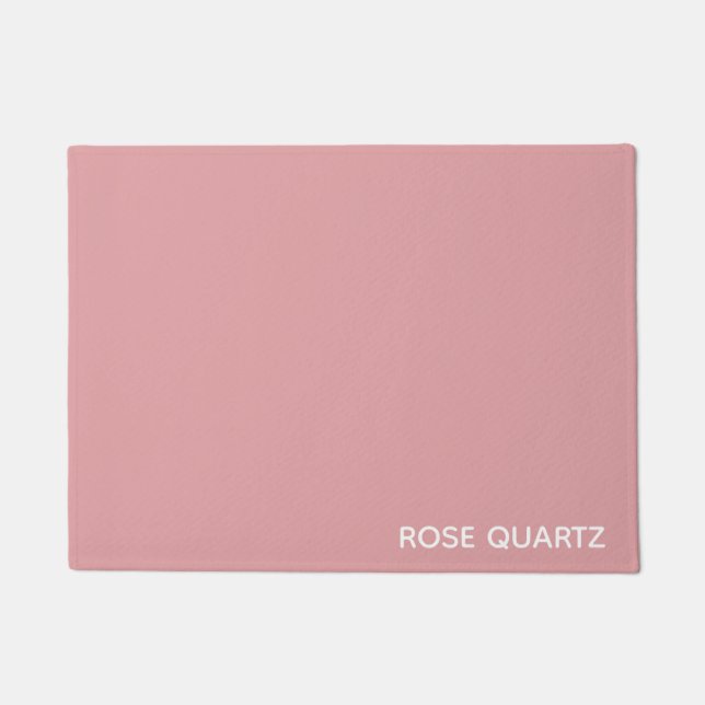 Rose Quartz rosa Farbname Fußmatte (Vorderseite)