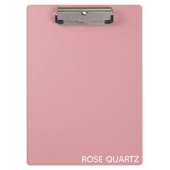 Rose Quartz rosa Farbname Klemmbrett (Vorderseite)