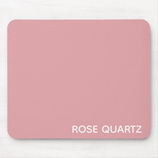 Rose Quartz rosa Farbname Mousepad (Vorne)