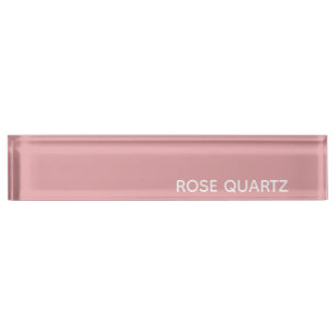 Rose Quartz rosa Farbname Namensplakette