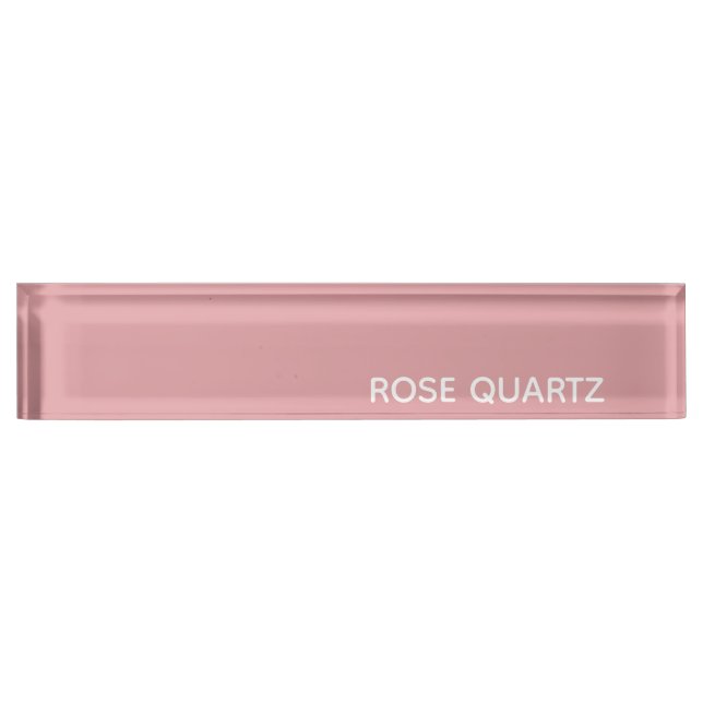 Rose Quartz rosa Farbname Namensplakette (Vorderseite)