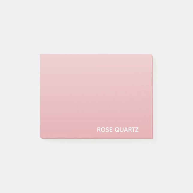 Rose Quartz rosa Farbname Post-it Klebezettel (Vorderseite)