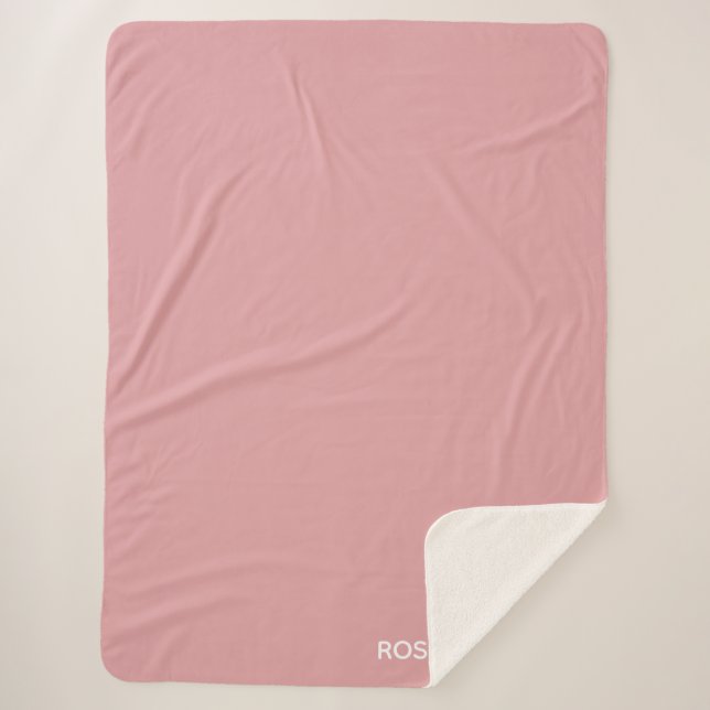 Rose Quartz rosa Farbname Sherpadecke (Vorderseite)